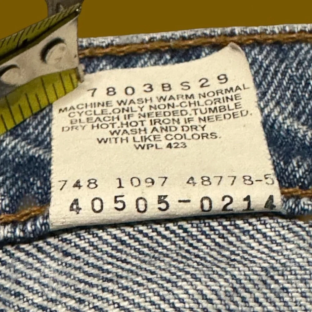 Levi’s 505 Vintage Orange tab Light Wash Jeans